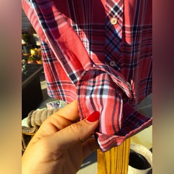 Talbots button up plaid shirt size small P NEW western gorpcore southwest petite - Picture 3 of 10